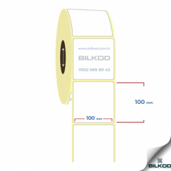 100 mm x 100 mm Kuşe Etiket(500 Ad.)