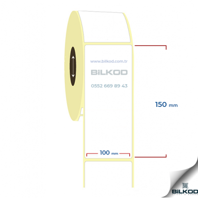 100 mm x 150 mm Kuşe Etiket (Sticker)