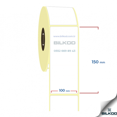 100 mm x 150 mm Termal Etiket (Sticker)