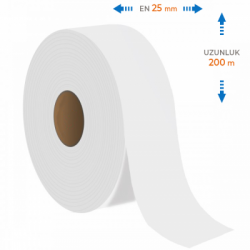 25 mm x 200 m Orta Yıkama Japon Akmaz
