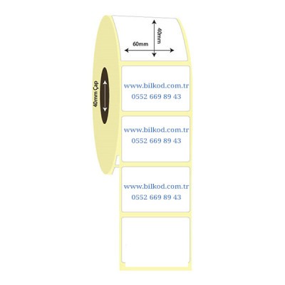 60 mm x 40 mm Termal Etiket (Sticker)