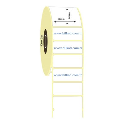 80 mm x 40 mm Termal Etiket (Sticker)